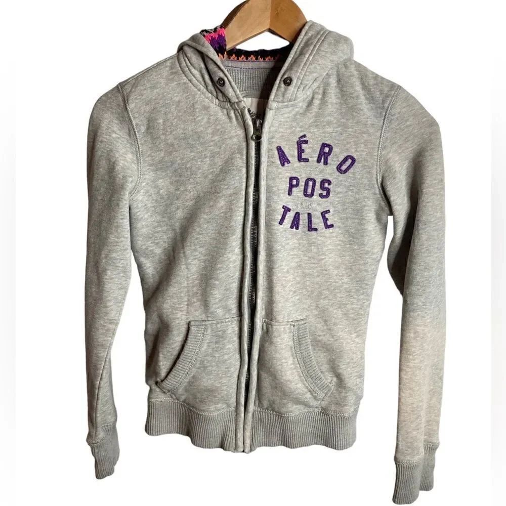 Aeropostale Sweatshirt Size XS Zipper Front Hoodie